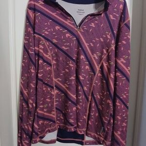 Reebok Pink and Purple Patterned Pullover